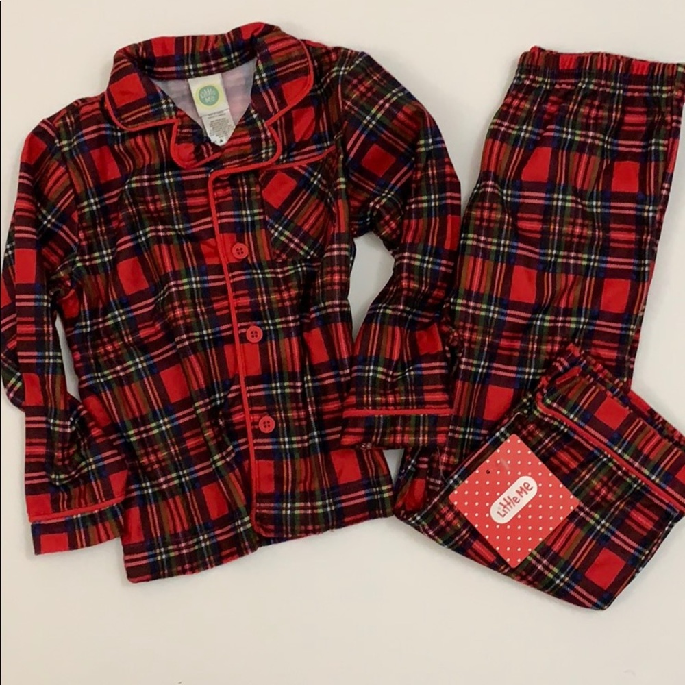 🌟Little Me Boys Plaid Pajama Set🌟